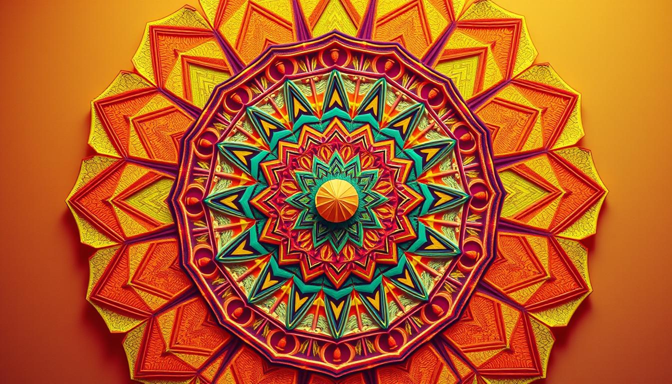 Mandala Malbuch mit geometrischen Formen