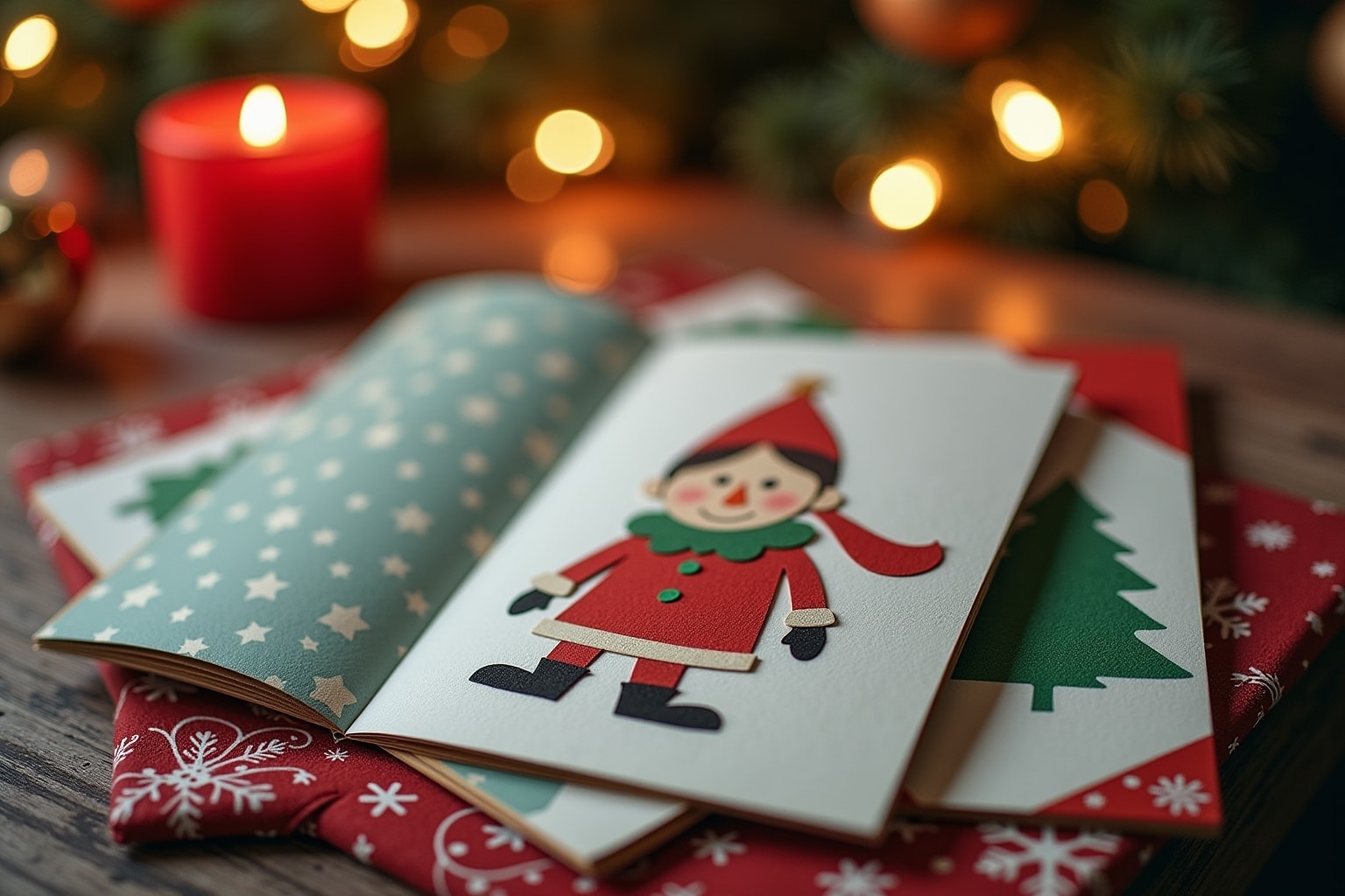 weihnachtskarte basteln-Titel